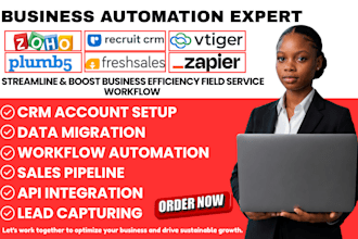 setup zoho recruit CRM calendly freshsales vtiger plumb5 zapier integration