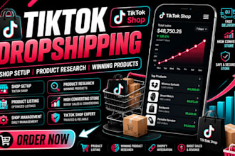 setup tiktok dropshipping store, tiktok shop and product listing