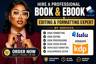 book editing and formatting, manuscript book editor, amazon kdp publishing