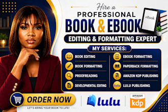 do book editing and formatting developmental  editor ebook formatting kdp format
