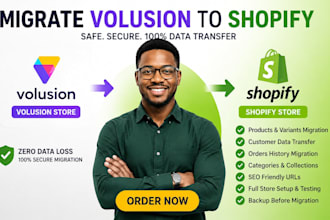 migrate volusion to shopify store with products and customer data transfer