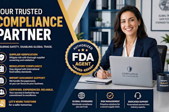 be your fda US agent, handle fsvp compliance, import permit and food safety