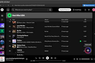spotify bot, youtube music bot, amazon music bot, playlist bot, tidal bot
