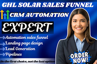 gohighlevel solar sales funnel ghl a2p crm workflow ghl ai automation