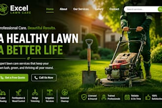 design wix lawncare website landscaping mowing  website fertilizing website
