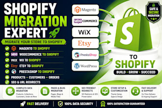 shopify migration magento prestashop wix etsy woo commerce migrate to shopify