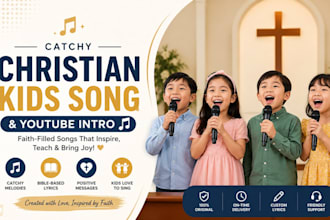 produce catchy christian kids song, youtube intro
