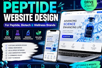 build a premium peptide, biotech, and research company website