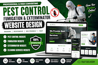 design pest control website, fumigation website, exterminator website for leads