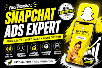 create and manage  high converting snapchat ads campaigns to promote business