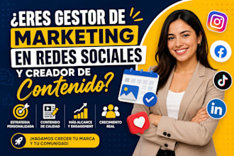 ser gestor de marketing en redes sociales y creador de contenido