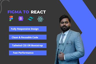 convert figma to react or tailwind CSS responsive