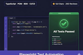 build a playwright test automation framework for your web application