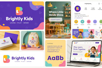 design brand identity with logo and brand guidelines