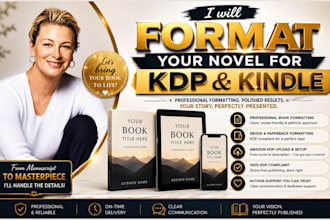 format your novel for amazon KDP and kindle