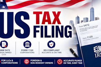 file your us tax return form 5472 form 1120 for llc and corporations tax return