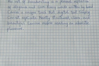 do beautiful and elegant handwriting or copy typing