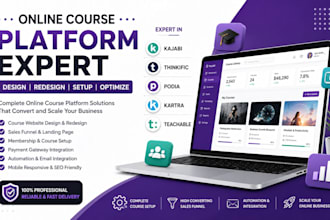 kajabi online course thinkific podia kartra sales funnel teachable redesign