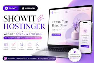 hostinger website showit website design showit seo hostinger website redesign