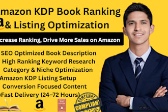 write amazon kdp book rank descriptions listing optimization book upload
