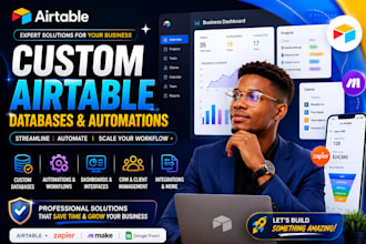 build  optimize airtable databases, CRM workflows client portal