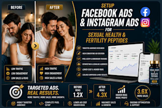 setup facebook ads, instagram ads for sexual health and fertility peptide store