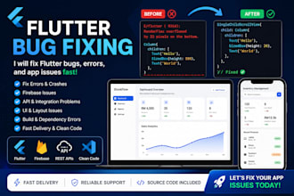 fix flutter bugs, errors, and app issues