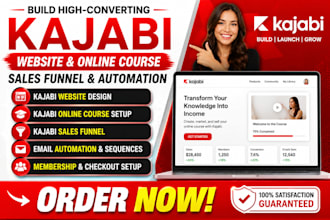 build kajabi website kajabi online course kajabi sales funnel kajabi automation