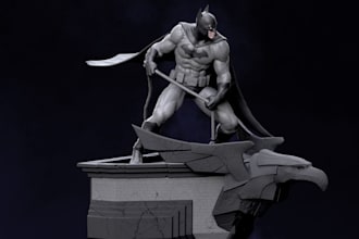 printable superhero figurine,2d to 3d model,stl art deco,custom toys,cut n key