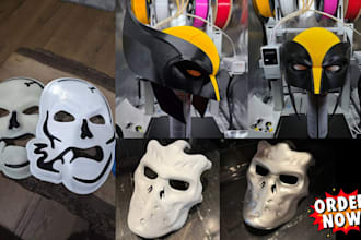 do 3d mask stl 3d print and paint mask 3d helmet cosplay armor props design