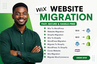 do wix to wordpress, website migration, shopify migration, wix migration