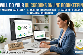 do quickbooks online bookkeeping, qbo monthly bookkeeping and intuit quickbooks