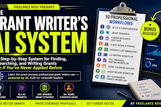 provide nonprofit grant writing templates, ai workflows and funding tools