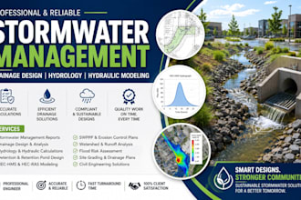 professional stormwater management, drainage design hydrology and hydraulic mode