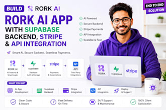 build rork ai app with supabase backend stripe and api integration