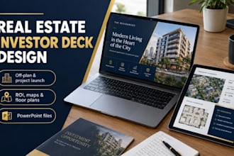 design a real estate investor deck and property development presentation