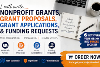 write nonprofit grants, grant proposals, grant applications, and funding request