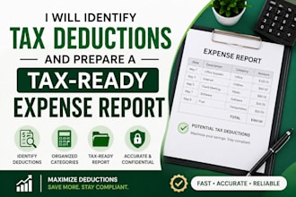 identify tax deductions and prepare tax ready expense report