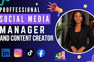 be your monthly social media manager and content creator