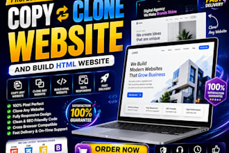copy clone website and build html website