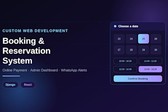 build a custom booking and reservation system