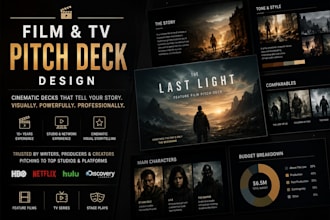 design pitch deck presentation for film TV series project