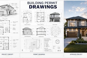 create building permit drawings and architectural cad drafting
