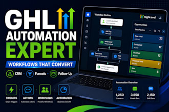 build gohighlevel automation workflows and CRM systems