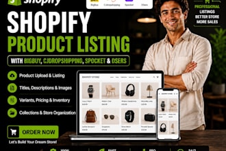 create shopify product listing with bigbuy, cjdropshipping, spocket and dser