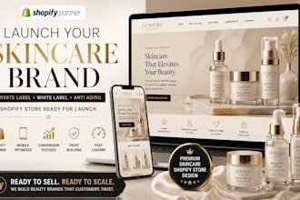 build private label skincare store skincare brand shopify store ready for launch