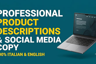 write product description e commerce social media copy
