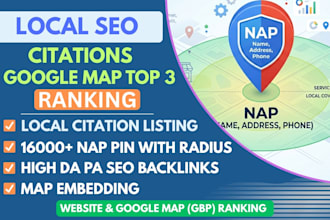 build local citations for google maps ranking with local SEO