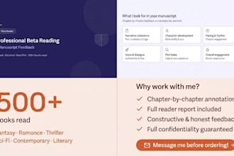 beta read your manuscript