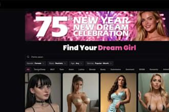 develop ai nsfw website, ai girlfriend and boyfriend model, ai image generator